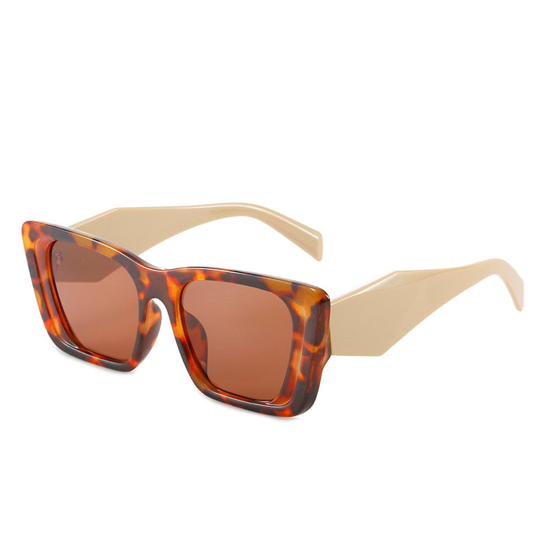  YAMEIZE Thick Frame Square Sunglasses - Trendy Chunky