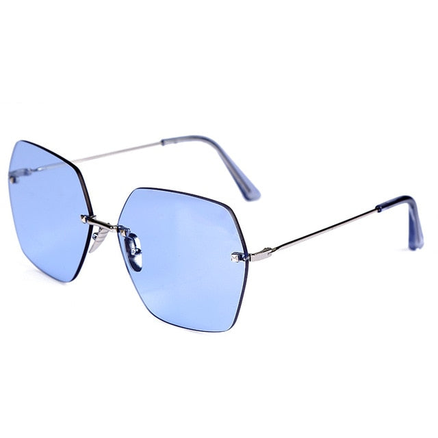 Calanovella New Rimless Alloy Frame Sunglasses Women Fashion Stylish