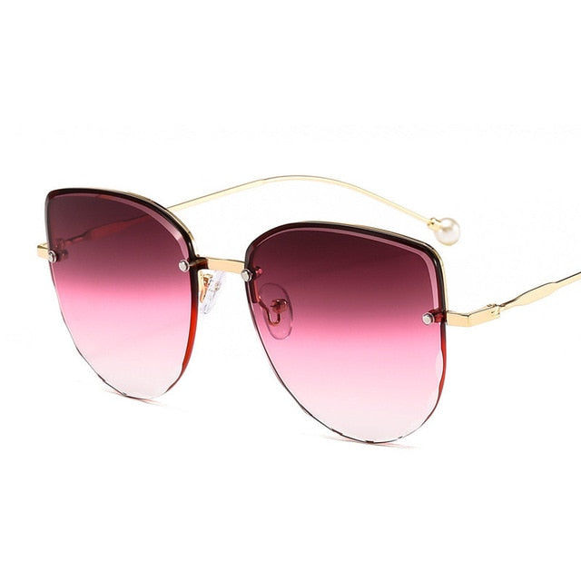 2024 Women Sunglasses High-quality Polygonal Rimless New Style Sunglasses 