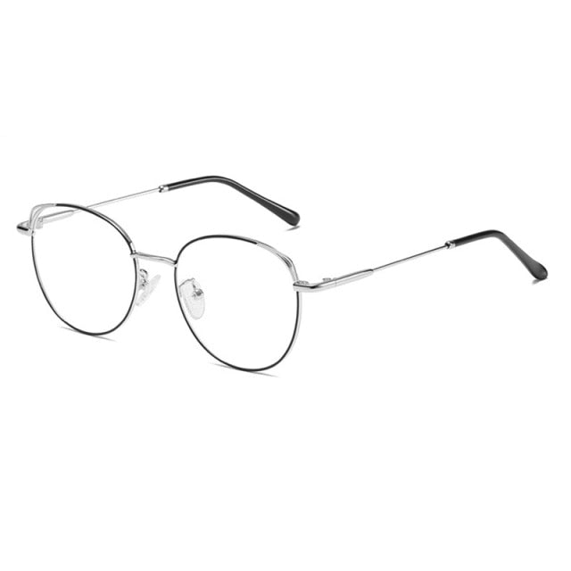 Calanovella Retro Anti Blue Light Eyeglasses Frames Metal Optical