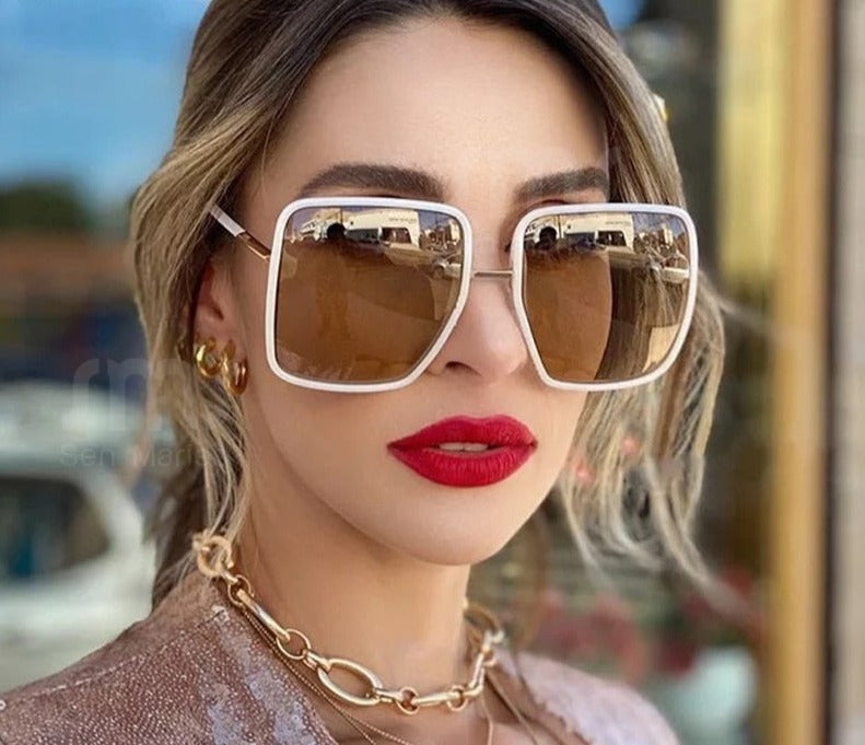 Designer Oversized Square Sunglasses