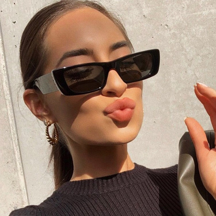 V Rectangular Women's Sunglasses Retro Brand Designer Sun Glasses
