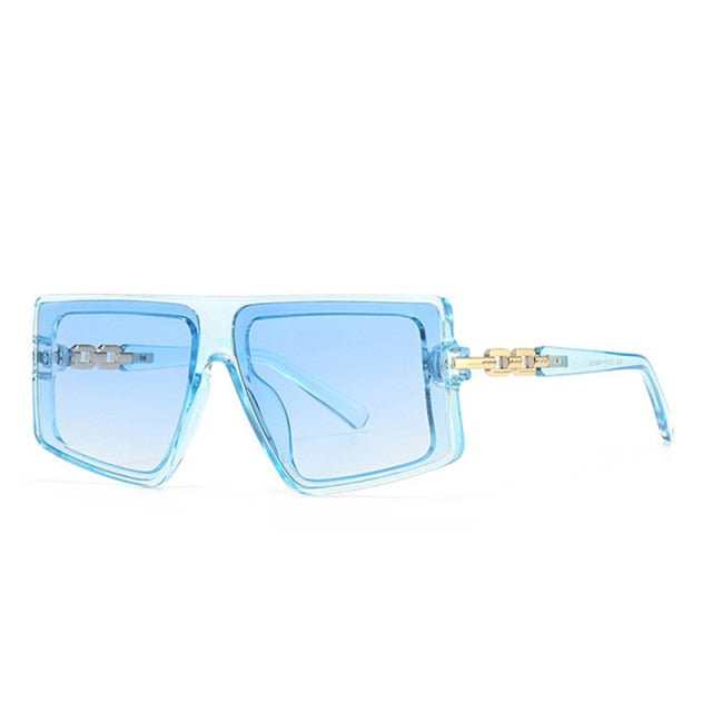 Calanovella Trendy Fashion Colorful Tinted Square Sunglasses UV400