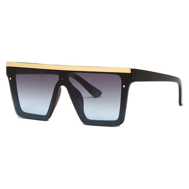 Calanovella Trendy Flat Top Square Sunglasses Designers Fashion